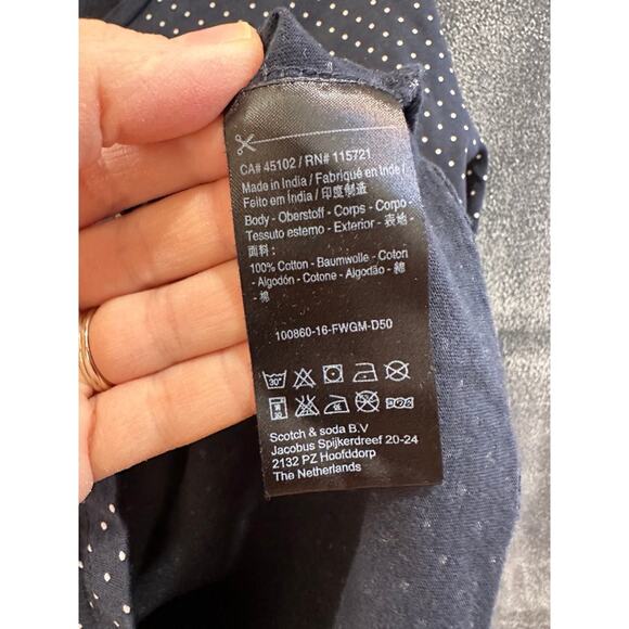 Scotch & Soda Polka Dot Concert Poster Shirt, VGUC, Sz 12/152cm (12A) - Picture 5 of 7